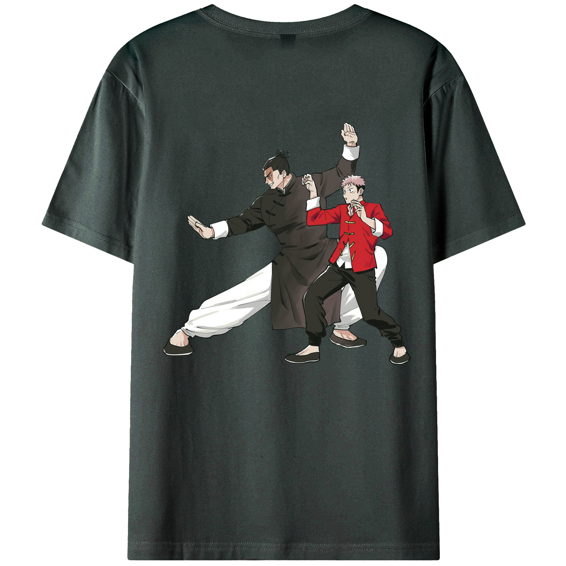 （画像用） 呪術廻戦 Jujutsu Kaisen 綿100％ メンズ半袖Tシャツ（バックプリント） 通気性